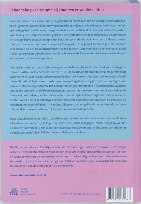 Behandeling van trauma bij kinderen en adolescenten / Kind en Adolescent praktijkreeks achterkant