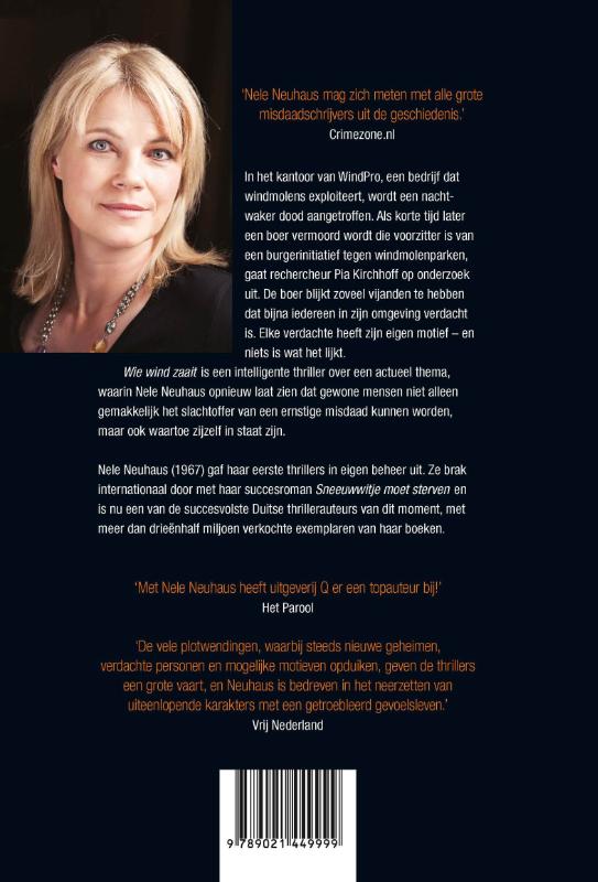 Wie wind zaait achterkant