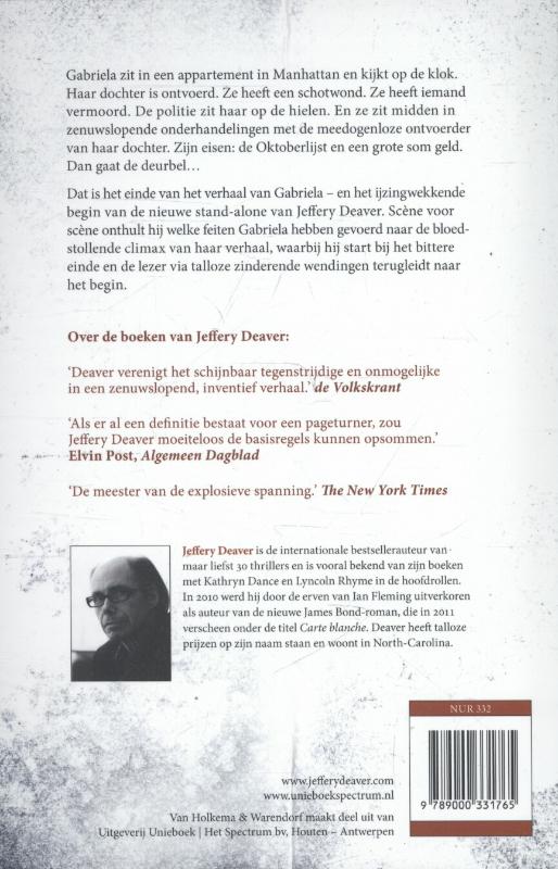 De oktoberlijst achterkant