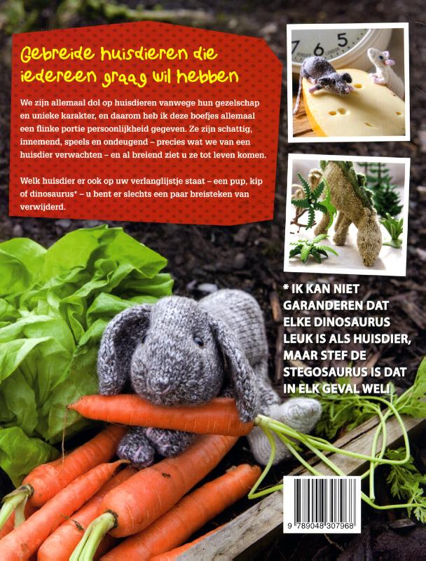 Gebreide huisdieren achterkant