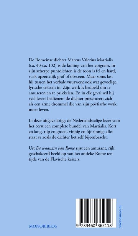 De waanzin van rome / Epigrammen / 1 achterkant