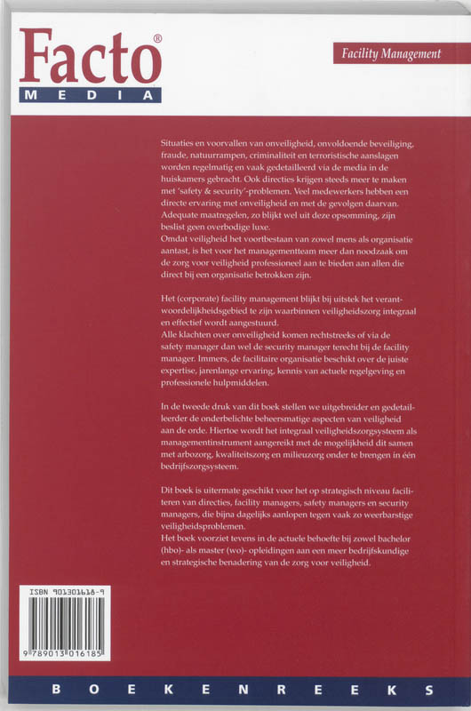 Integraal veiligheidszorgmanagement / Facto Media boekenreeks achterkant