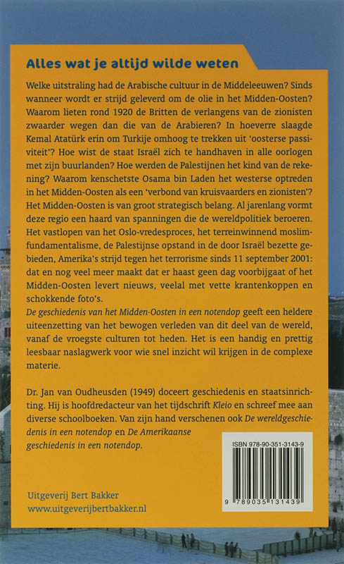 De Geschiedenis Van Het Midden-Oosten In Een Notendop achterkant