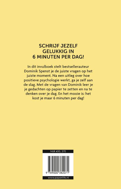 Het 6 minuten dagboek - Geel achterkant