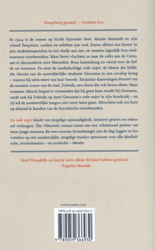 De rode anjer achterkant