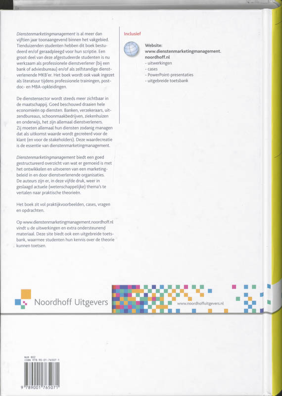 Dienstenmarketingmanagement achterkant