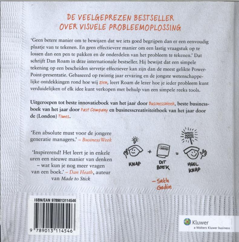 Op de achterkant van een servet achterkant