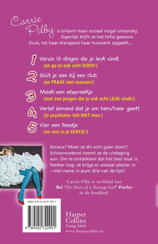 Het (niet zo) coole leven van Carrie Pilby achterkant