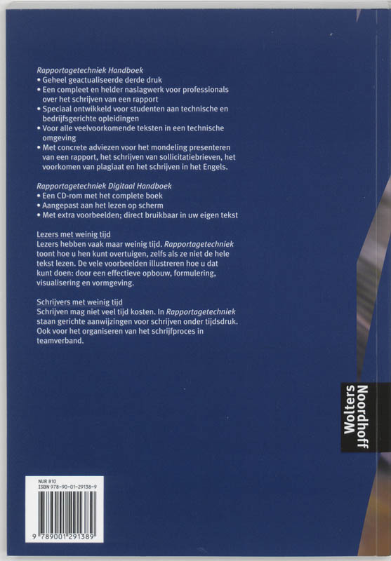 Rapportagetechniek achterkant