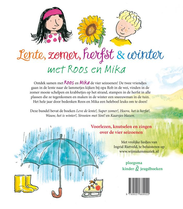 Lente, zomer, herfst en winter met Roos en Mika achterkant