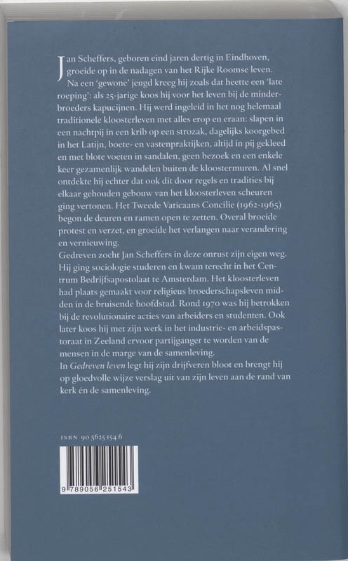 Gedreven leven / Memo Reeks / 16 achterkant