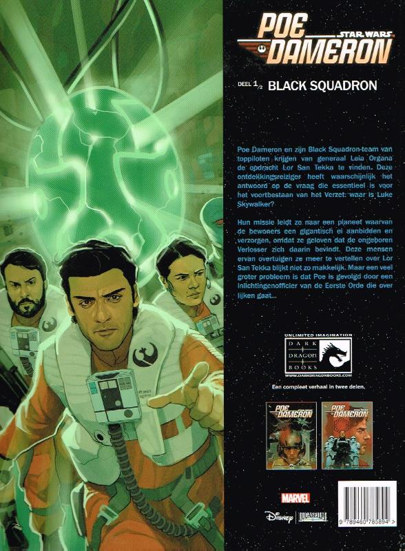 Star Wars  -  Poe Dameron 2 black squadron achterkant