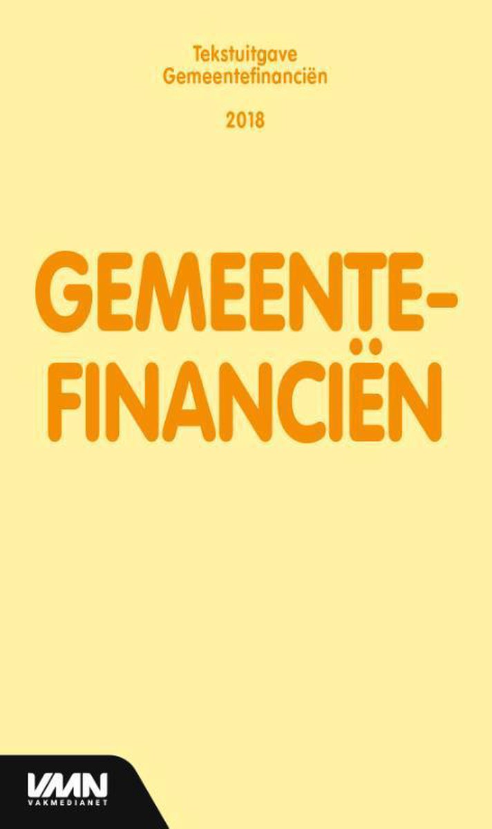 Tekstuitgave  -  Gemeentefinanciën 2018
