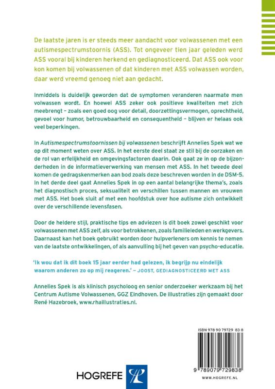 Autismespectrumstoornissen bij volwassenen achterkant