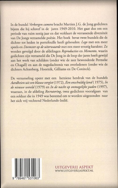 Verborgen camera achterkant