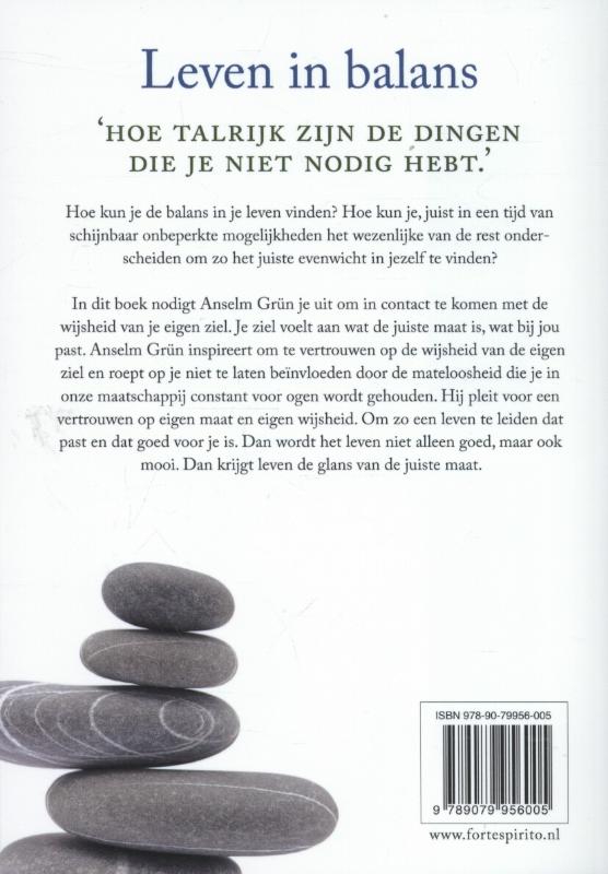 Leven in balans achterkant