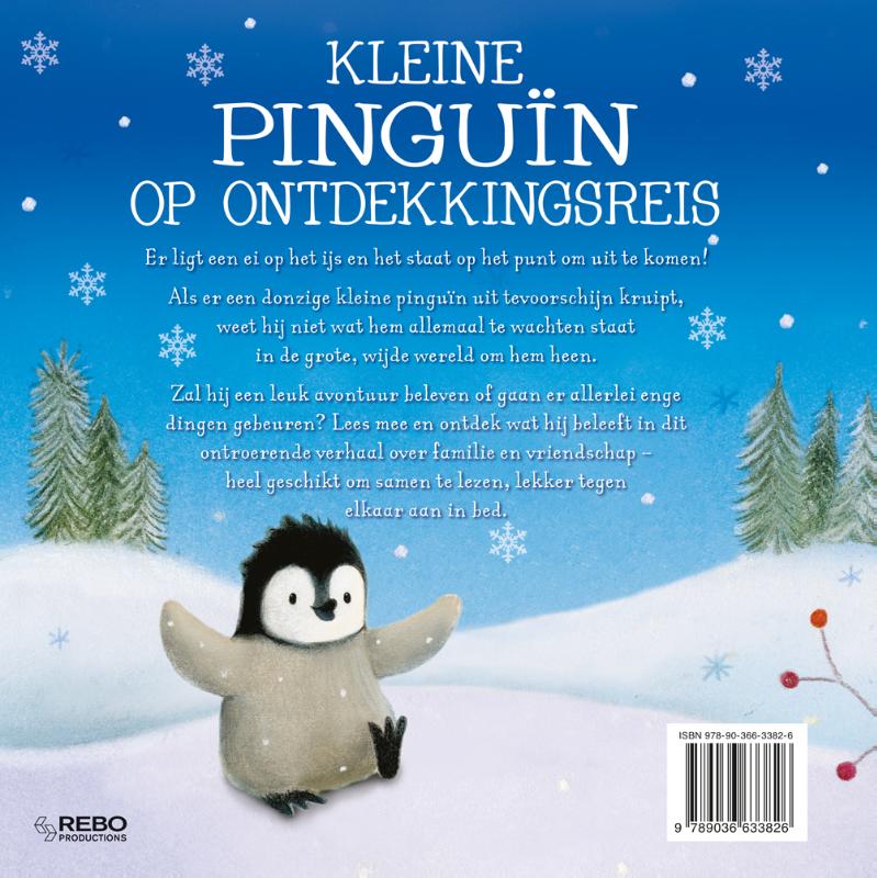 Kleine pinguïn op ontdekkingsreis achterkant