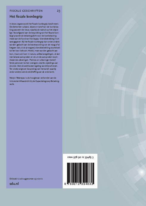 Het fiscale loonbegrip / Fiscale geschriften / 23 achterkant