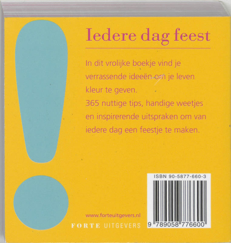 Iedere dag Feest achterkant