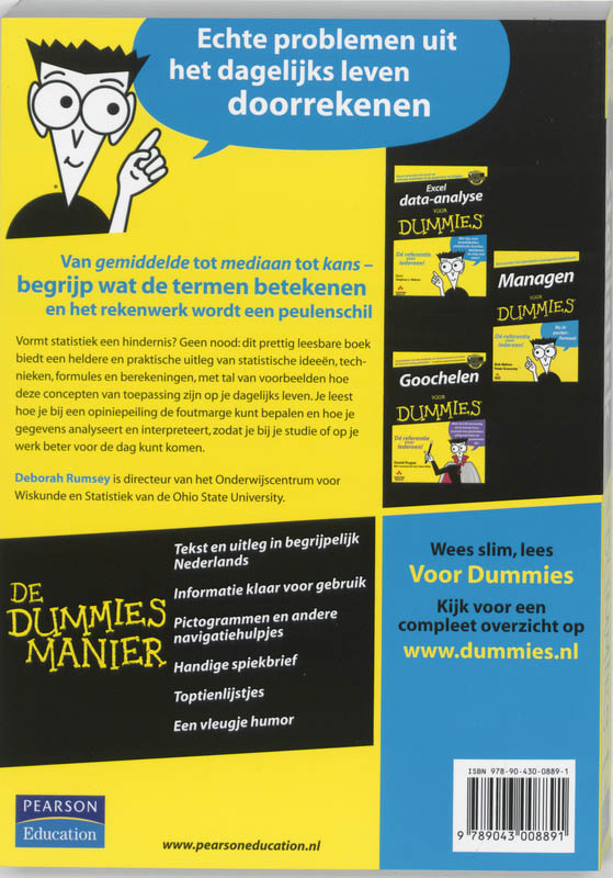 Statistiek voor Dummies / Voor Dummies achterkant