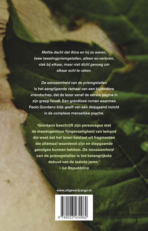 De Eenzaamheid Van De Priemgetallen achterkant