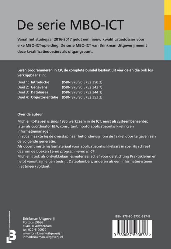 Leren programmeren in C#, complete bundel achterkant