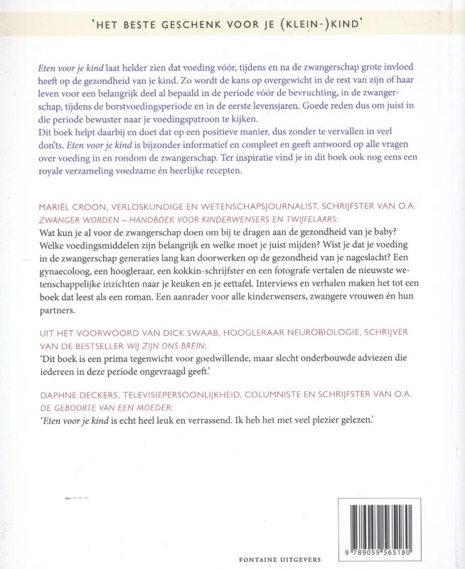 Eten voor je kind achterkant