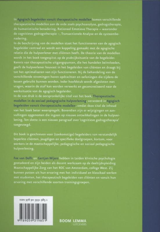 Agogisch begeleiden vanuit therapeutische modellen achterkant