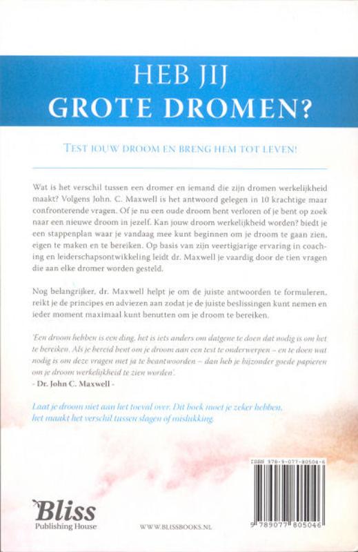 Kan jouw droom werkelijkheid worden? achterkant