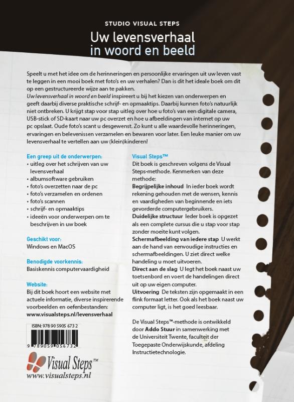 Uw levensverhaal in woord en beeld achterkant