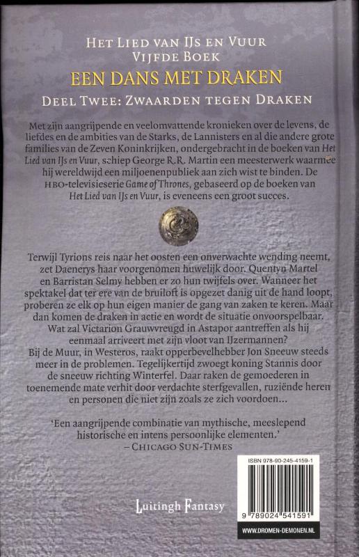 Een dans met draken / 2 Zwaarden tegen draken / Het Lied van IJs en Vuur / 5.2 achterkant