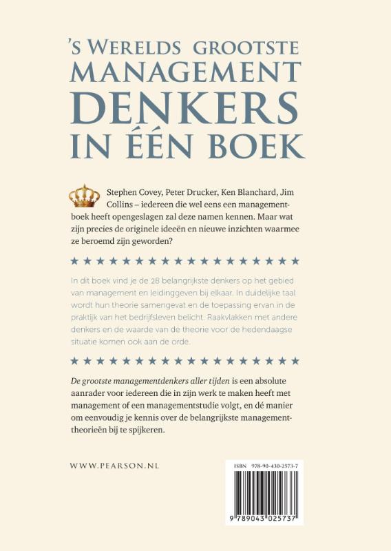 De grootste managementdenkers aller tijden achterkant