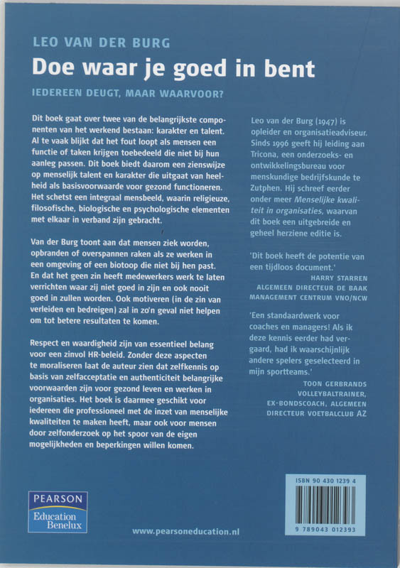 Doe Waar Je Goed In Bent achterkant