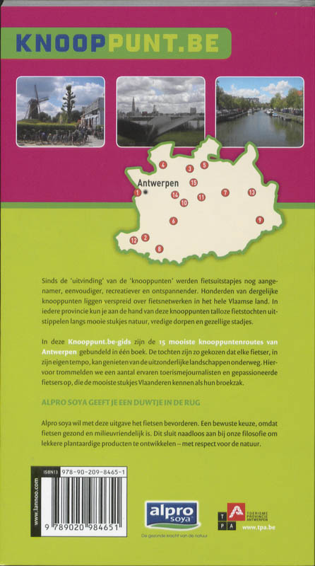 Fietsgids Antwerpen / Knooppunterfietsgids achterkant