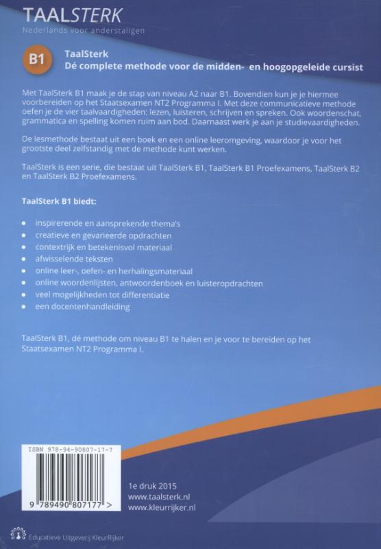 B1 / TaalSterk achterkant