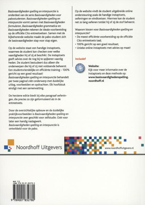 Basisvaardigheden spelling en interpunctie achterkant