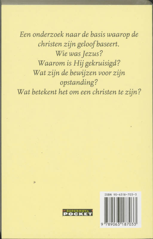 Supernova-pocket - De basis van het bijbelse geloof achterkant