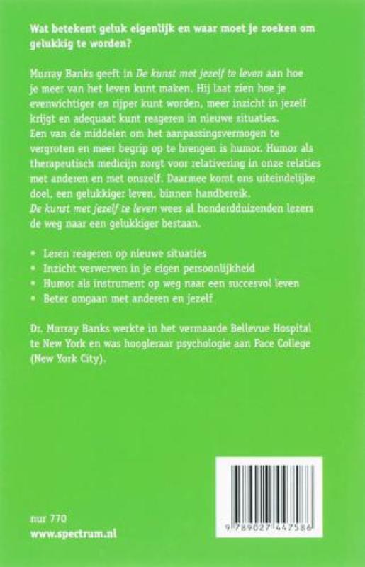 De kunst met jezelf te leven achterkant