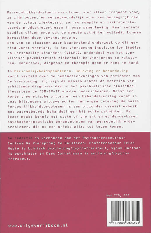 Persoonlijkheidsproblemen achterkant