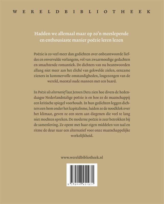 Poëzie als alternatief achterkant
