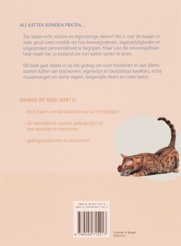 Het gedrag en de lichaamstaal van uw kat leren begrijpen achterkant