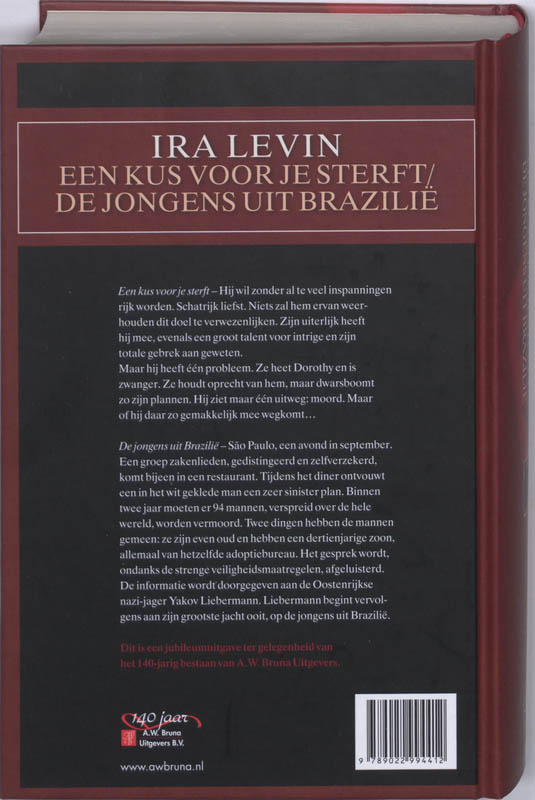 Een Kus Voor Je Sterft/De Jongens Uit Brazilie achterkant