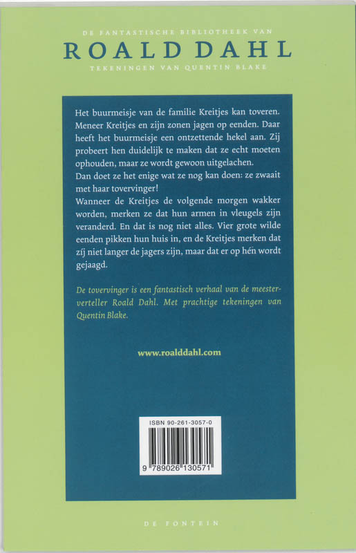 De tovervinger / De fantastische bibliotheek van Roald Dahl achterkant