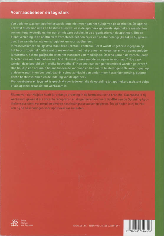 Voorraadbeheer en logistiek / Basiswerk AG achterkant