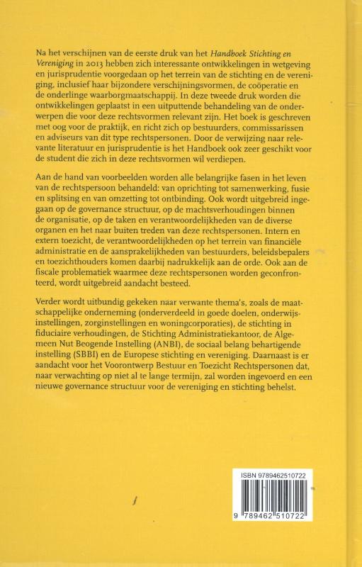 Handboek stichting en vereniging achterkant