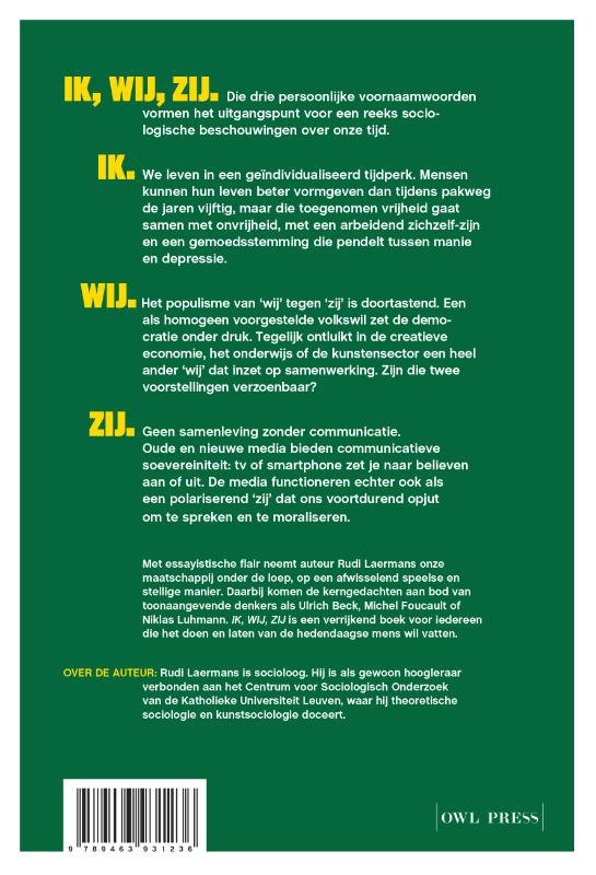 Ik, wij, zij achterkant