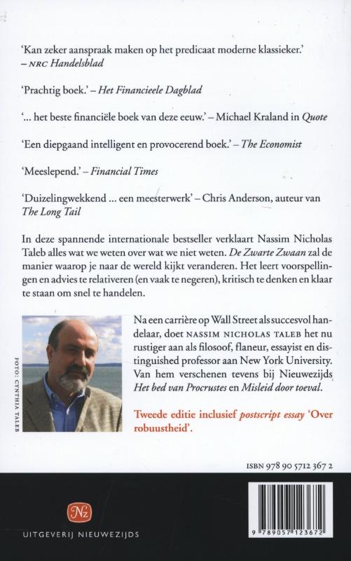 De zwarte zwaan / Incerto achterkant