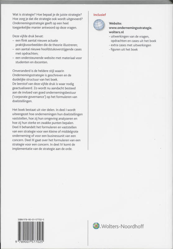 Ondernemingsstrategie achterkant