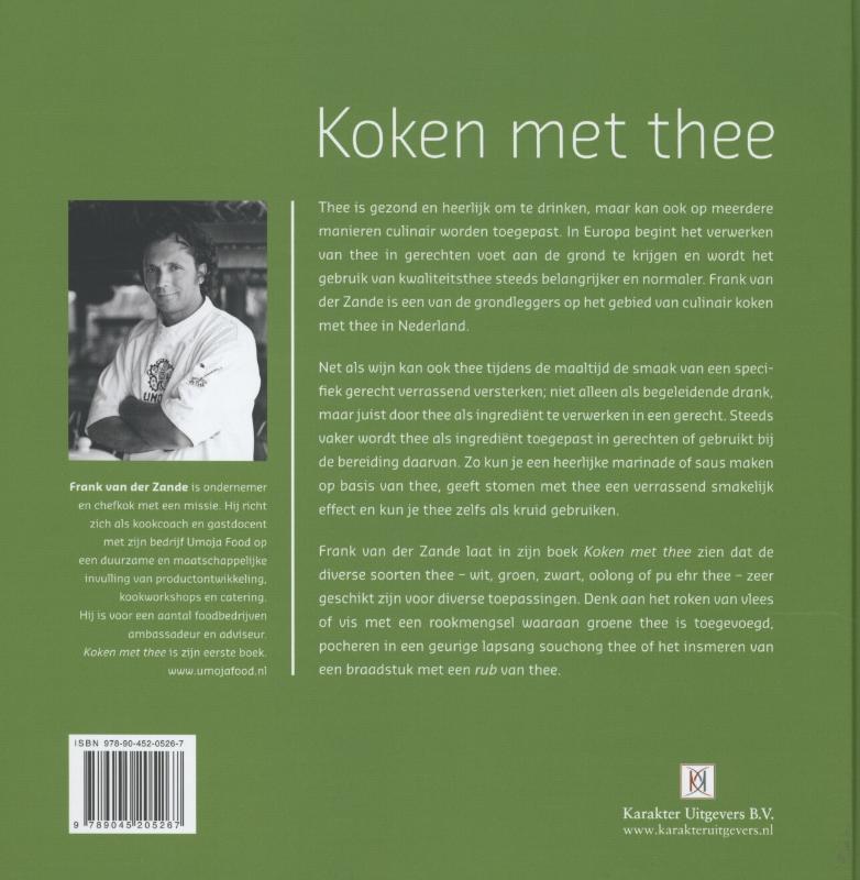 Koken met thee achterkant