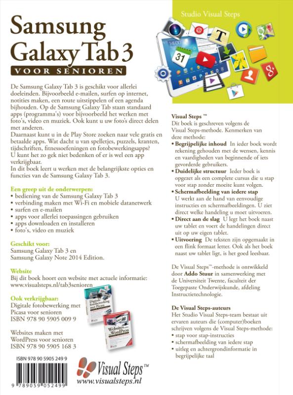 Samsung Galaxy Tab 3 voor senioren achterkant
